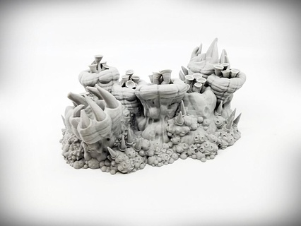 plague cluster e plaguelands alien terrain terrainify rpg dungeonsanddragons wargaming aos fantasy tabletop scatter model miniature 3d print model - Mito3D