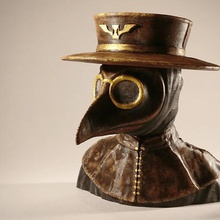 plague doctor bust art historical plaguedoctor sculptris sculpture steampunk 3d print model - Mito3D