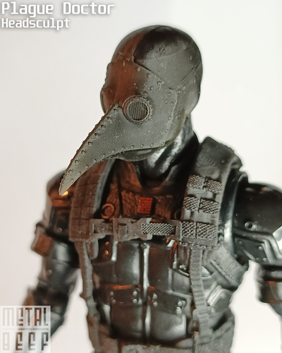 pest arzt kopfform 6 zoll aktion zahlen spiel gi joe hasbro valavers zahl requisiten militär 3d print model - Mito3D