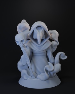 plague doctor rpg miniature game fun 3d free popular home dungeon dragon magic easy elf orc warrior mage earthworm minis 3d print model - Mito3D