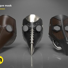 plague mask art accessories armor beak bird cosplay costume disease doctor epidemics eyes helmet mor nose old overcoat physicians replica size style toy victims wearable 3d print model - Mito3D
