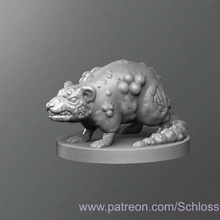 plague rat game toy tabletop dungeons dragons dnd 3d print model - Mito3D