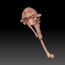 plague scoop mace game warhammer wh40k wh aos fantasy skull nurgle weapon d&d totem chaos deamon 3d print model - Mito3D