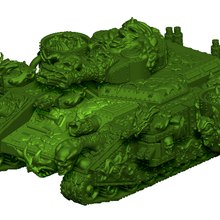 plaguelord tank 28mm size game baneblade caos deathguard plague 3d print model - Mito3D