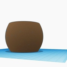 plain mate simple terere ball coconut orange 3d print model - Mito3D