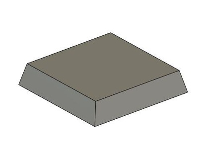 plain square bases magnets magnet magnetic base 28mm wargame miniature tabletop fantasy rank file r&f 3d print model - Mito3D