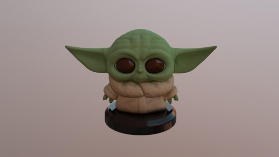 plakit bebek Yoda oyuncak star savaşlar Funko pop mandaloryalı 3d print model - Mito3D