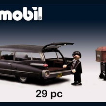 playmobil coche fúnebre conversión equipo personalizado vehiculo modificación 3d print model - Mito3D