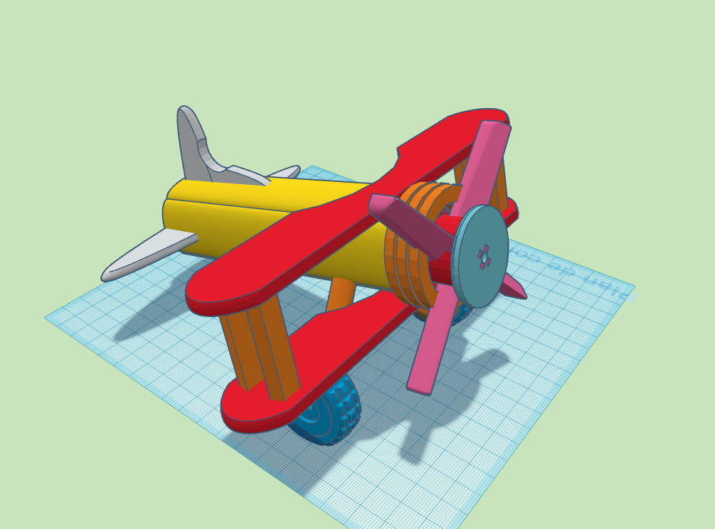 avion Jeu bois course véhicule 3D print model - Mito3D