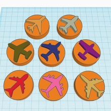 aviões selos argila play doh bolo decoração 3d print model - Mito3D