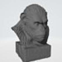 planet apes - bust game 3d print model - Mito3D