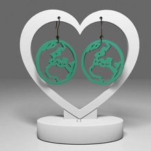 planet earth earrings fashion sky jewelry jewellery kids gift cute cartoon pop art stellar retro symbol 3d print model - Mito3D