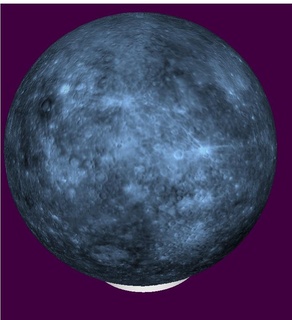 planeta mercúrio luminária 3d print model - Mito3D