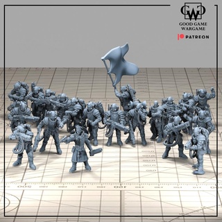 planetary guard-stormtroopers-20 models Game wh40k 3d print model - Mito3D