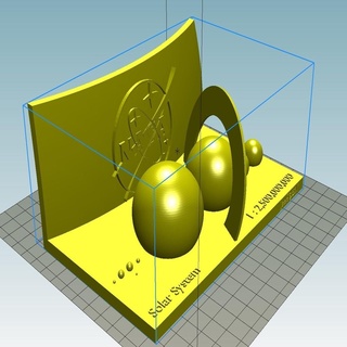 planetas solar escala nasa logotipo física astronomia 3d print model - Mito3D