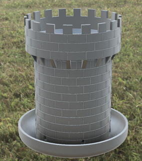 plantar Panela torre castelo semente flor terra Potting solo casa jardim decoração cavaleiro 3d print model - Mito3D