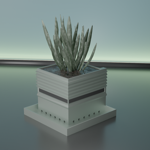 pianta pentola titolare supporto 27 foglia cactus natura flora fiore forma astratto ciotola vaso succulenta casalinghi stoviglie generale arredamento botanico giardinaggio verde Casa 3D print model - Mito3D