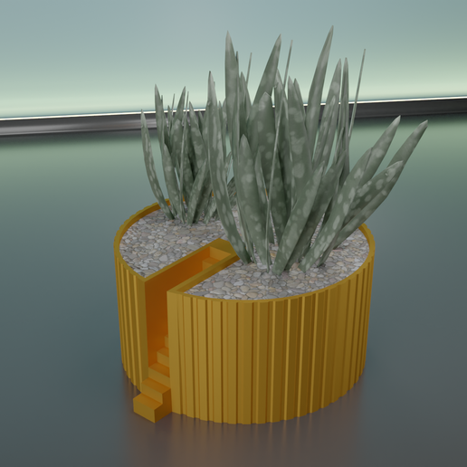 pianta pentola titolare supporto 29 foglia cactus natura flora fiore forma astratto ciotola vaso succulenta casalinghi stoviglie generale arredamento botanico giardinaggio verde Casa 3D print model - Mito3D