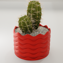 pianta pentola titolare supporto 87 foglia cactus natura flora fiore forma astratto ciotola vaso succulenta casalinghi stoviglie generale arredamento botanico giardinaggio verde Casa onda modello 3d print model - Mito3D