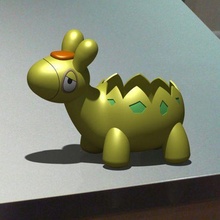 Pflanze Topf Pokémon Namen geben Kamel niedlich Dekor Bücherregal 3d print model - Mito3D