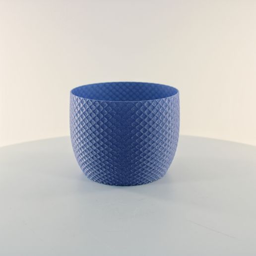 bitki tencere dalga doku vazo mod kaktüs ekici kapalı ince baskı 3D print model - Mito3D