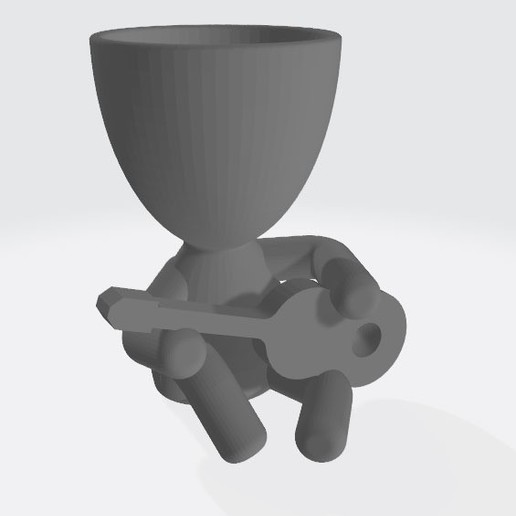 pflanze vase Gitarre sehen robert bob 3D print model - Mito3D