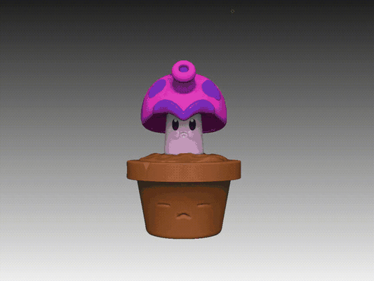 pianta vs zombie 2 spore shroom arte pvz pvz2 figura giocattoli gioco impianti 3d print model - Mito3D