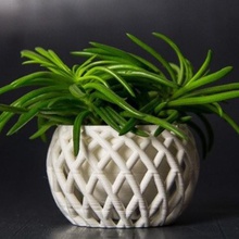 planter home decor plant pot plants pattern 3d print model - Mito3D