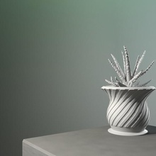 planter - twirl home simple outdoor plants decor 3d print model - Mito3D