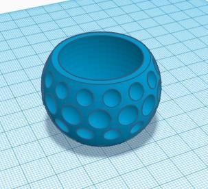 planteur Balle Vaso 3d print model - Mito3D