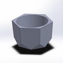 planter concrete - 028 home holder 3d print model - Mito3D