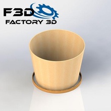 planter d100h70 + dish pot flowerpot flower captus 3d print model - Mito3D