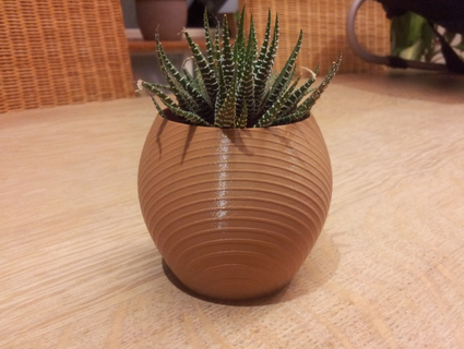 planter glass pot circle planters 3d print model - Mito3D