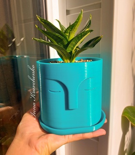 planter idol Home plant pot flower grower flowerpot gardener indoor potholder succulent garden cactus 3d print model - Mito3D