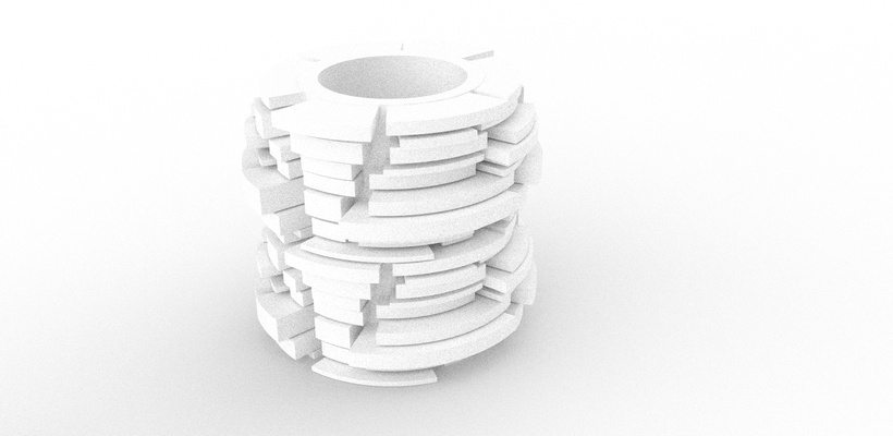 planter inspired by an architectural trend architecture 3d print model - Mito3D