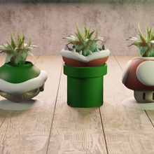 planter nintendo home pot plants house blender ender creative flower mario bros video games courtyard planters 3d print model - Mito3D