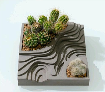 plantador maceta molde silicona flor 3d print model - Mito3D