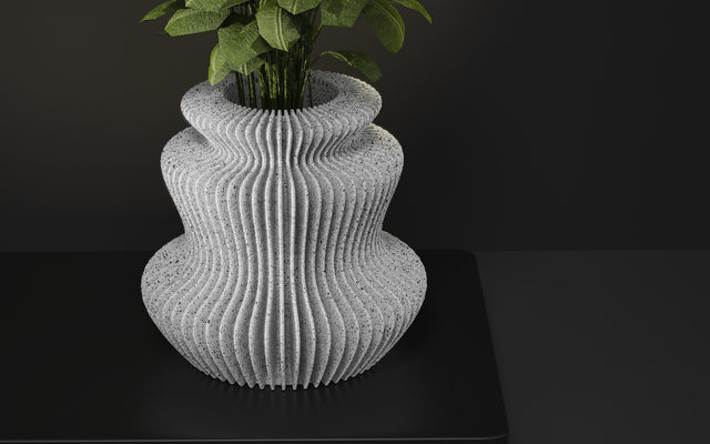 pflanzer topf gitter pflanzen drucken ort zuhause haus pflanze töpfe pflanzgefäße geometrisch modern garten designer vase modus innen innere design modisch 3d print model - Mito3D