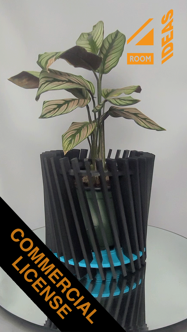 planteur pot 1 laser Couper style commercial Licence Accueil maison 3d pots impression imprimé plante plantes jardinage 3D print model - Mito3D