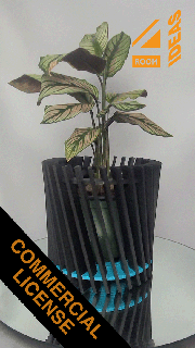 ekici tencere 1 lazer kesmek stil ticari lisans ev 3d Yazdır basılı baskı bitki bitkiler Bahçıvanlık 3d print model - Mito3D