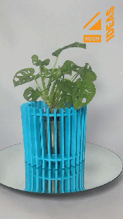 planter pot 2 - laser cut style Home 3d pots print printed printing plant plants gardening house 3d print model - Mito3D