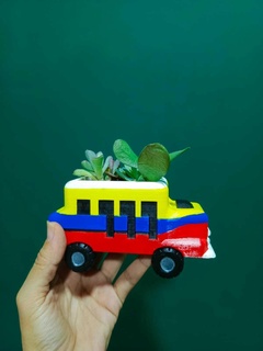 planter pot chiva colombian tipic bus 3d print model - Mito3D