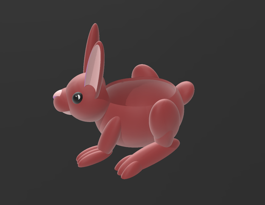 ekici tavşan tencere bitki bahçe hayvan görüntüle dekor çim şirin karikatür 3d print model - Mito3D