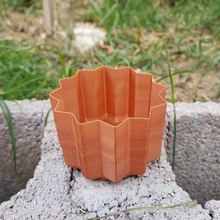planter star 12-point pot spiral vase home flowerpot 3d print model - Mito3D