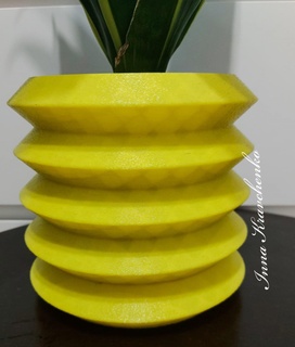 planter wave forms Home plant pot flower grower flowerpot gardener indoor potholder succulent garden cactus 3d print model - Mito3D