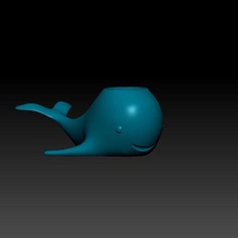 planteur de la baleine pot fleur à maison décor vase jardinière fleurs cosiol animal 3d print model - Mito3D