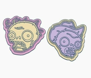 plants vs zombies - cutting cookie zombie cowboy cutter videogame game 3d print model - Mito3D