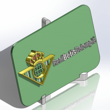 placa escudo real betis balompi a arte futebol 3d print model - Mito3D