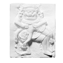 plaster cast central part east lintel prasat krahom depicting vishnu narasimha 3d print model - Mito3D