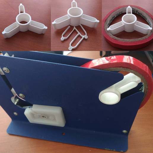 bolsa plástico cuello sellador 12 mm rollo apoyo 12mm partes 3D print model - Mito3D